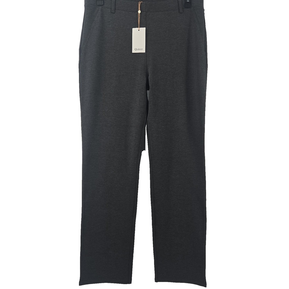 Quince Women's XL Tall Dark Gray Pull-On Ponte Knit Pants NEW